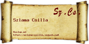 Szlama Csilla névjegykártya