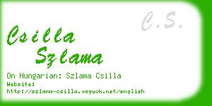csilla szlama business card